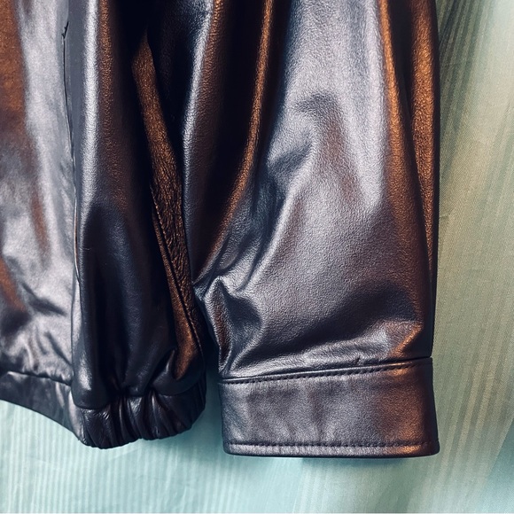 Jos A Bank Executive Collection mens XL TALL black Leather Jacket - Picture 11 of 16